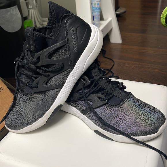 Reebok Shoes - Reebok dance. Active shoe. Black with Reflective prism colors. Size 8.5
